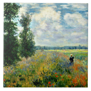 Monet - Papaver veld, Argenteuil Tegeltje