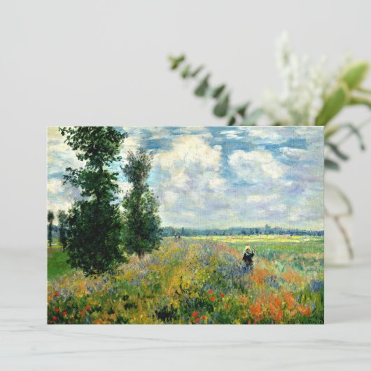 Monet - Papaverveld, Argenteuil Kaart (Staand voorkant)