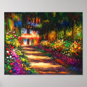 Monet Pathway in Monet's Garden in Giverny Poster