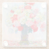 Monet Peonies Glazen Onderzetter (Achterkant)