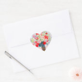 Monet Peonies Hart Sticker (Envelop)