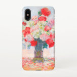 Monet Peonies iPhone X Hoesje<br><div class="desc">iPhone X Hoesje met Claude Monet's bloemenschilderij. Mooie rode, gele en witte pinda's in een blauwe vaas. Een geweldige cadeau van Monet voor supporters van indrukwekkende tonen en Franse kunst.</div>