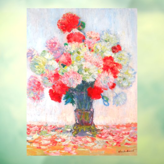 Monet Peonies Raamsticker (Vel 3)