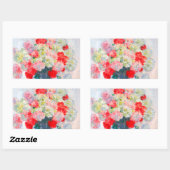 Monet Peonies Rechthoekige Sticker (Vel)