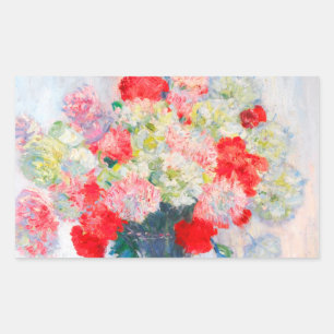 Monet Peonies Rechthoekige Sticker