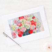 Monet Peonies Rechthoekige Sticker (Envelop)