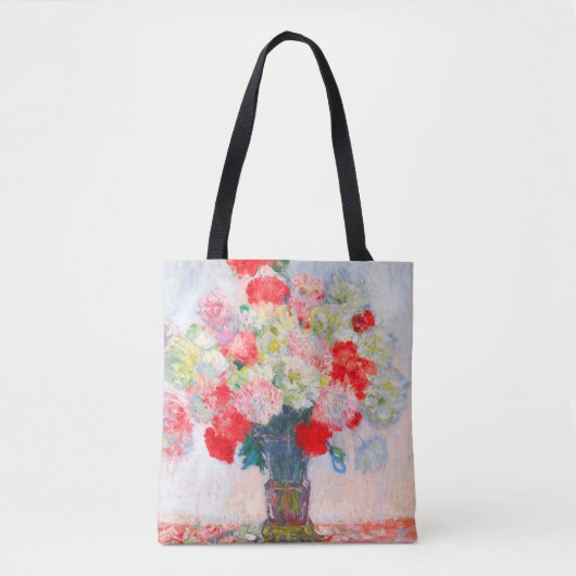 Monet Peonies Tote Bag (Voorkant)