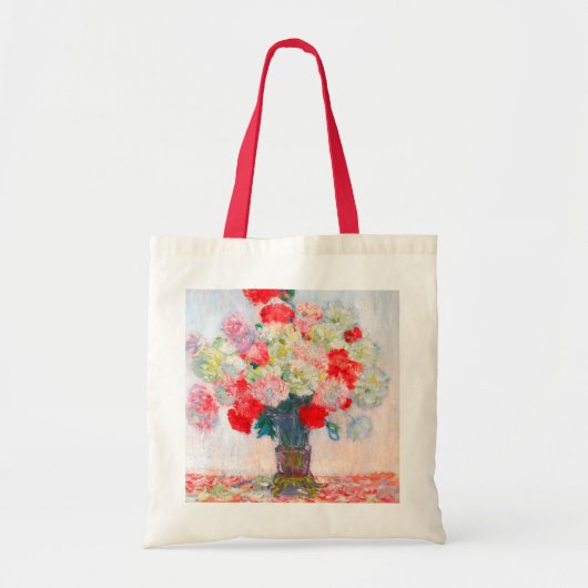 Monet Peonies Tote Bag (Voorkant)