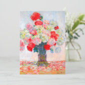 Monet Pioenrozen Aankondiging (Staand voorkant)