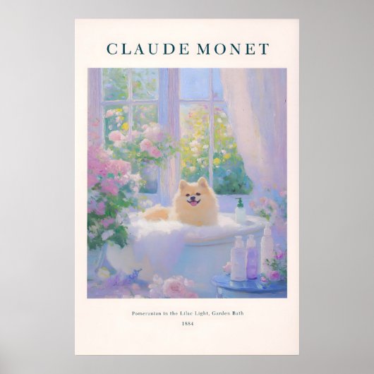 Monet Pomeranian Print Bloemendruk Frans Cottageco (Voorkant)
