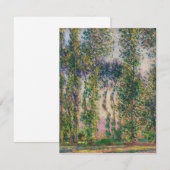 Monet Poplars bij Giverny Invitations Kaart (Voorkant / Achterkant)