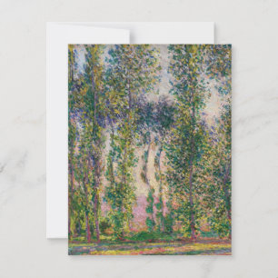 Monet Poplars bij Giverny Invitations Kaart