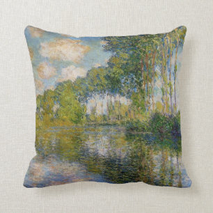 Monet Poplars op de rivier de Epte Pillow Kussen