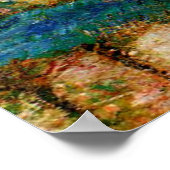 Monet - Poplars over de oevers van de rivier de Ep Poster (Hoek)