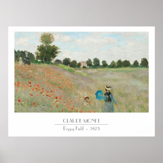 Monet Poppie Fields Poster (Voorkant)