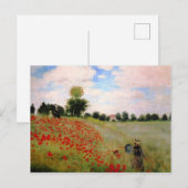Monet Poppies Briefkaart (Voorkant / Achterkant)