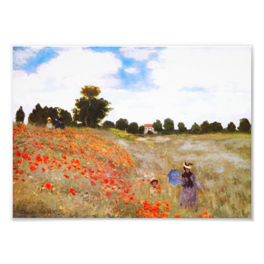 Monet Poppies Foto Afdruk (Voorkant)