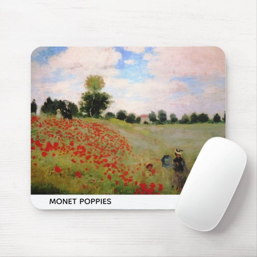 Monet Poppies Muismat (Met muis)