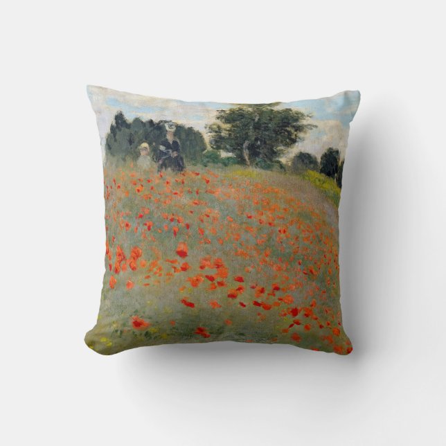 Monet Poppies Pillow Kussen (Voorkant)