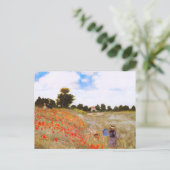 Monet Poppies Postcard Briefkaart (Staand voorkant)