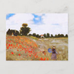 Monet Poppies Postcard Briefkaart<br><div class="desc">Poppies postcard. Oil on canvas from 1873. One of Monet's most famous and beloved earlier paintings,  Coquelicots or Red Poppies features two women walking with their children in a sunny field of red poppy flowers. A pretty gift for fans of Monet,  Red Poppy paintings,  French art,  and Impressonism.</div>