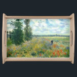 Monet Poppies Serving Tray<br><div class="desc">MONET POPPY FIELD Claude Monet's "Champs se Coquelicots pres d'Argenteuil",  "Field of Poppies near Argenteuil" - 1875.</div>