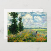 Monet - Poppy Field, Argenteuil Briefkaart (Voorkant / Achterkant)