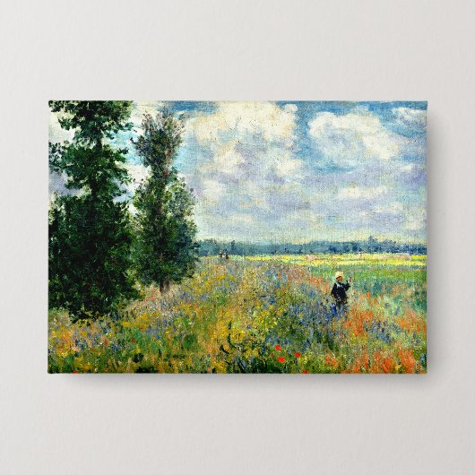 Monet - Poppy Field, Argenteuil Button (Voorkant)