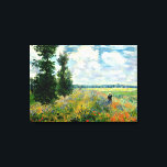 Monet - Poppy Field, Argenteuil Canvas Afdruk<br><div class="desc">Claude Monet 1875 schilderij,  Poppy Field,  Argenteuil,  speciaal ontworpen canvasafdruk.</div>