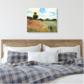 Monet - Poppy Field, Argenteuil Canvas Afdruk (Insitu (Slaapkamer))