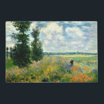 Monet - Poppy Field, Argenteuil, Gelamineerde Placemat<br><div class="desc">Poppy Field,  Argenteuil,  fijn kunstschilderij van Claude Monet</div>