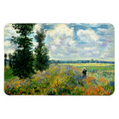 Monet - Poppy Field, Argenteuil, Impressionisme ar Magneet (Horizontaal)
