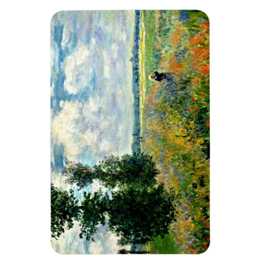 Monet - Poppy Field, Argenteuil, Impressionisme ar Magneet (Verticaal)