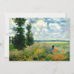 Monet - Poppy Field, Argenteuil Kaart<br><div class="desc">Poppy Field,  Argenteuil. Bekend schilderij van Claude Monet.</div>