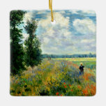 Monet - Poppy Field, Argenteuil Keramisch Ornament<br><div class="desc">Poppy Field,  Argenteuil - Fine art schilderij van de Franse impressionist,  Claude Monet</div>