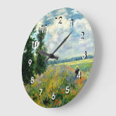 Monet - Poppy Field, Argenteuil, Large Clock Grote Klok (Hoek)
