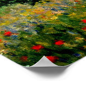 Monet - Poppy Field, Argenteuil Poster (Hoek)