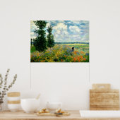 Monet - Poppy Field, Argenteuil Poster (Keuken)