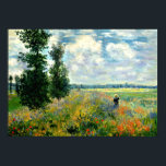 Monet - Poppy Field, Argenteuil Poster<br><div class="desc">Claude Monet 1875 schilderij,  Poppy Field,  Argenteuil,  aangepast poster.</div>