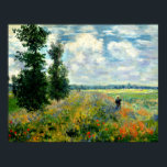 Monet - Poppy Field, Argenteuil Poster<br><div class="desc">Poppy Field,  Argenteuil,  fijn kunstschilderij van Claude Monet</div>