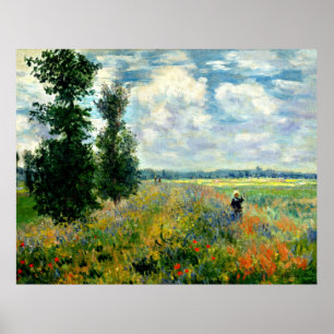 Monet - Poppy Field, Argenteuil Poster