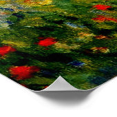 Monet - Poppy Field, Argenteuil Poster (Hoek)