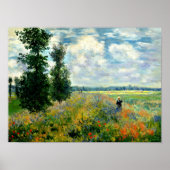Monet - Poppy Field, Argenteuil Poster (Voorkant)