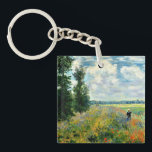 Monet - Poppy Field, Argenteuil Sleutelhanger<br><div class="desc">Claude Monet 1875 schilderij,  Poppy Field,  Argenteuil</div>