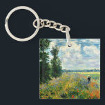 Monet - Poppy Field, Argenteuil Sleutelhanger<br><div class="desc">Claude Monet 1875 schilderij,  Poppy Field,  Argenteuil</div>