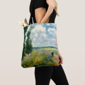 Monet - Poppy Field, Argenteuil, Tote Bag (Dichtbij)