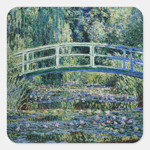 Monet - Poppy Field in Argenteuil Vierkante Sticker