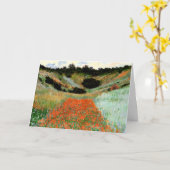 Monet - Poppy Field in een Hollow bij Giverny Kaart (Gele Bloem)