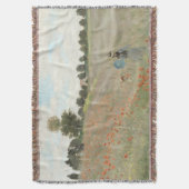 Monet Poppy Field Meadow Flowers Thun Blanket Deken (Voorkant Verticaal)