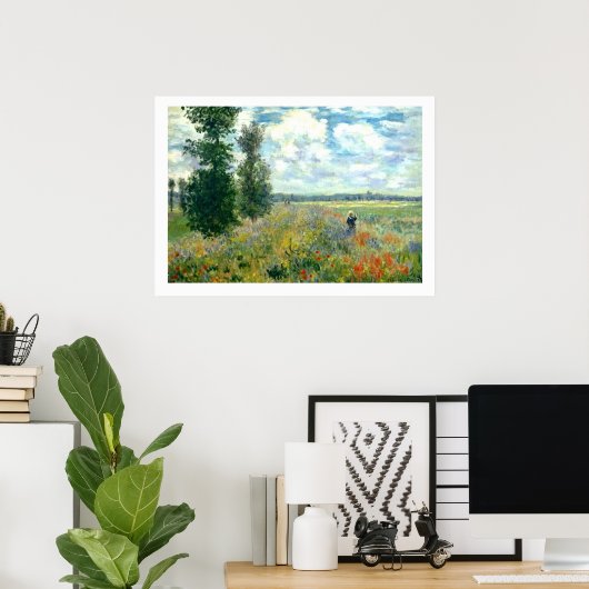 Monet Poppy Field Poster 28x20 (Thuiskantoor)
